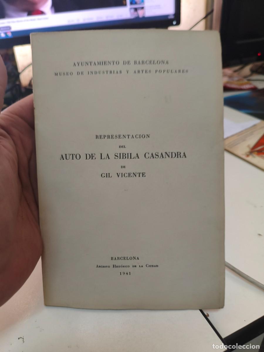 Libros de segunda mano: Representacion del auto de la Sibila Casandra de Gil Vicente. 1941