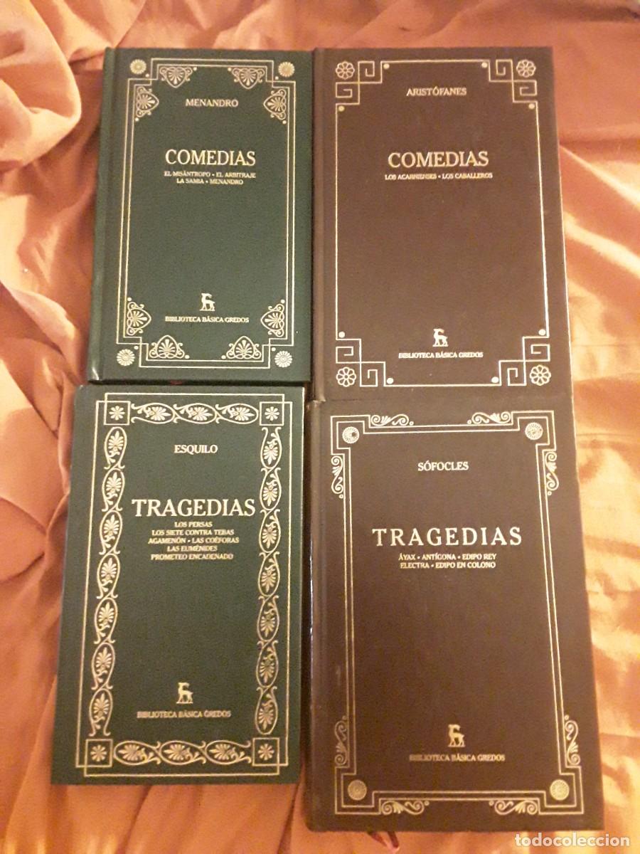 Libros de segunda mano: 4 tomos teatro griego cl&aacute;sico (tragedias, comedias) N&ordm; 4, 5, 20 y 36 Biblioteca B&aacute;sica Gredos 2000