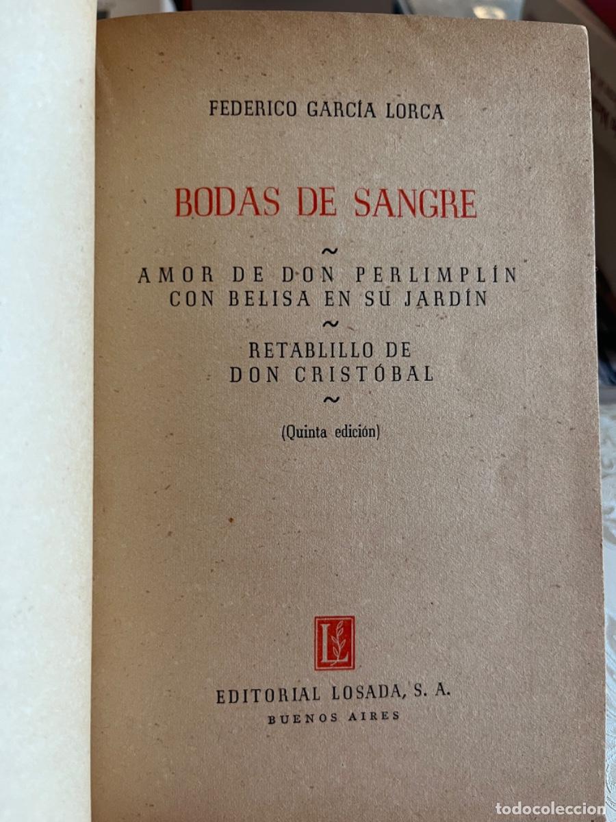 Libros de segunda mano: Garc&iacute;a Lorca, Federico.- Obras completas. Volumen primero( ed. Losada)