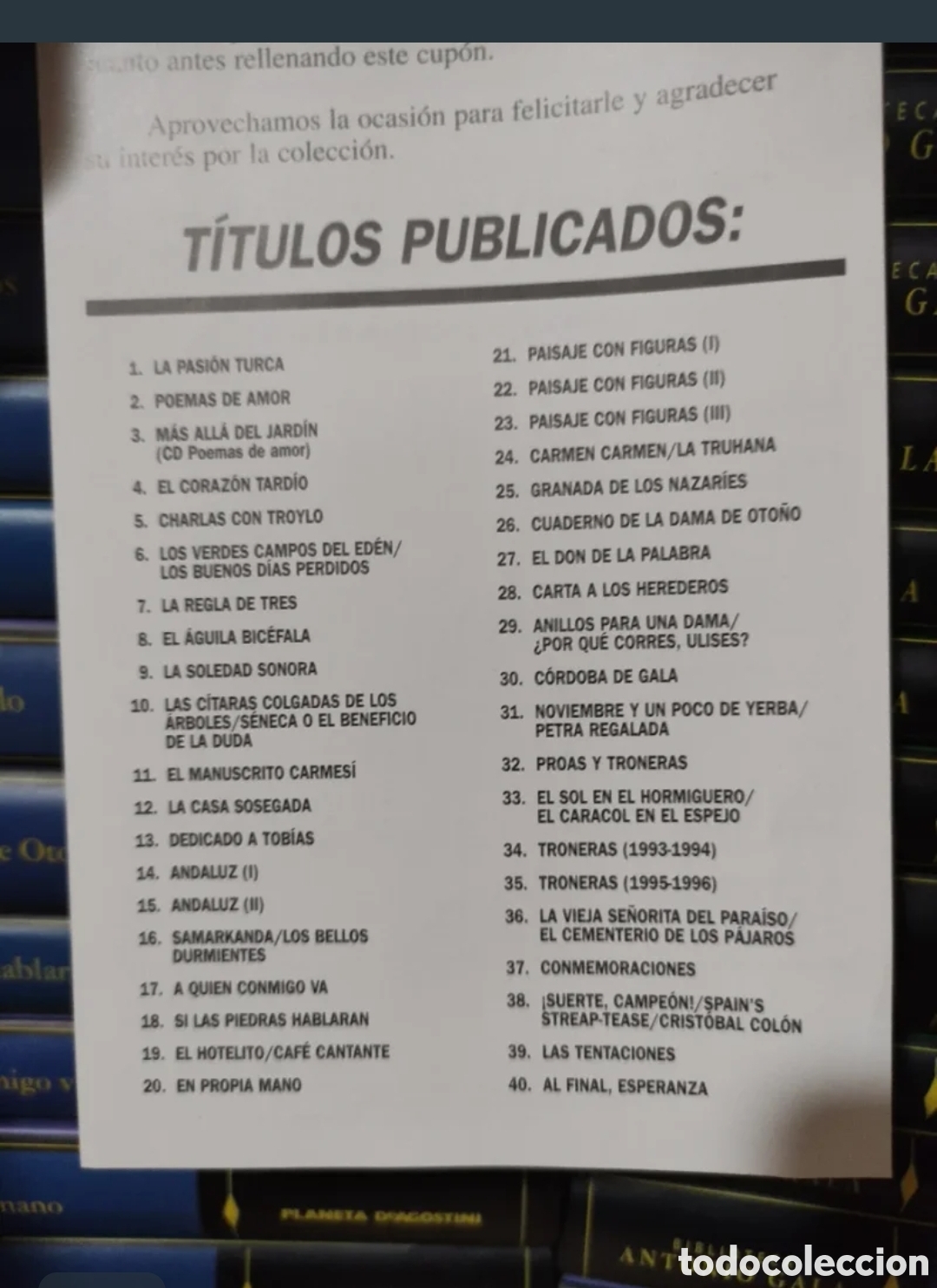 Libros de segunda mano: Biblioteca Antonio Gala - Foto 2
