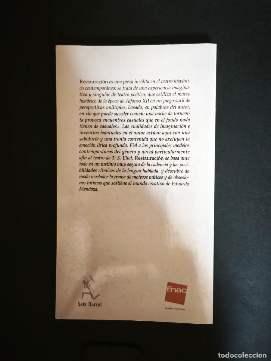 Libros de segunda mano: Restauraci&oacute;n - Eduardo Mendoza - Foto 2