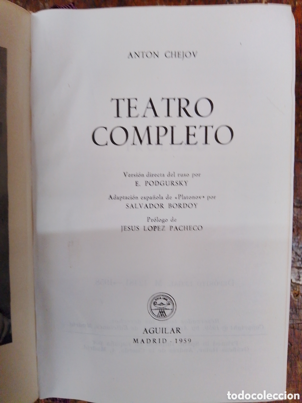 Libros de segunda mano: TEATRO COMPLETO. CHEJOV, ANTON. AGUILAR. MADRID. 1959