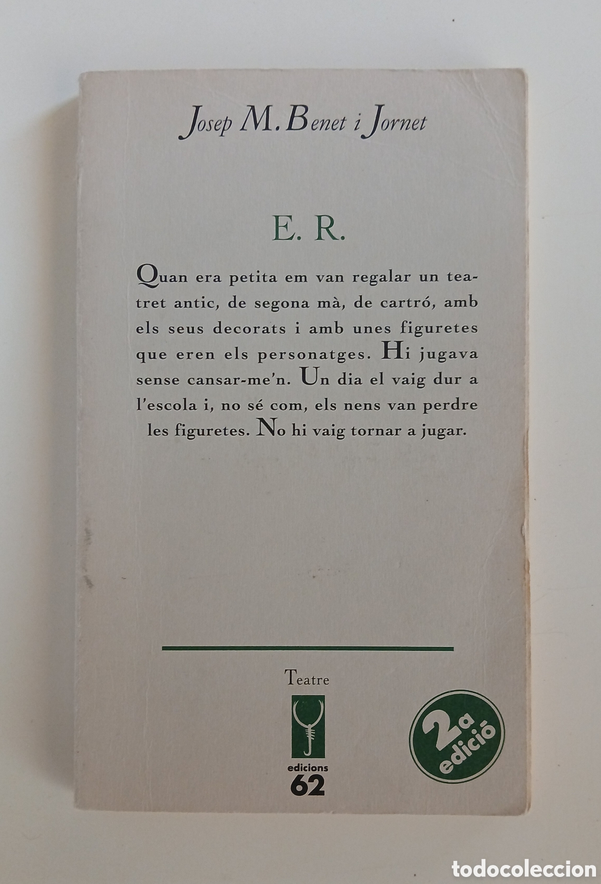 Libros de segunda mano: E. R. - JOSEP M. BENET I JORNET