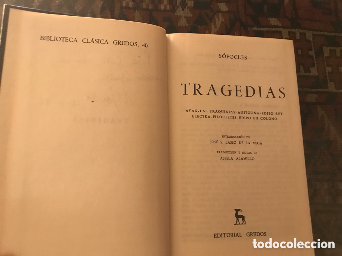 Libros de segunda mano: Tragedias. S&oacute;focles. Gredos n&ordm; 40 - Foto 3