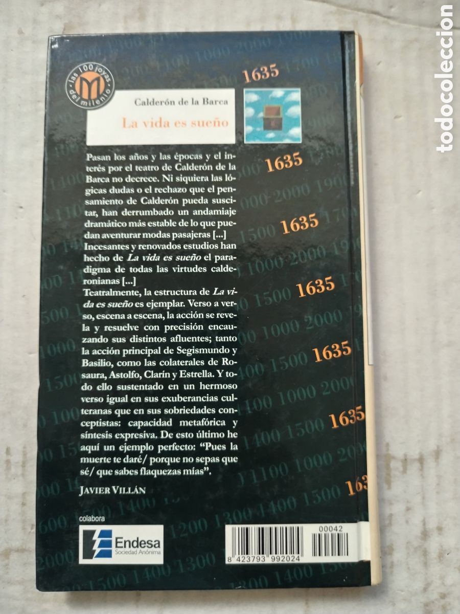 Libros de segunda mano: LA VIDA ES SUE&Ntilde;O/CALDER&Oacute;N DE LA BARCA COLECCI&Oacute;N MILLENIUM - Foto 3