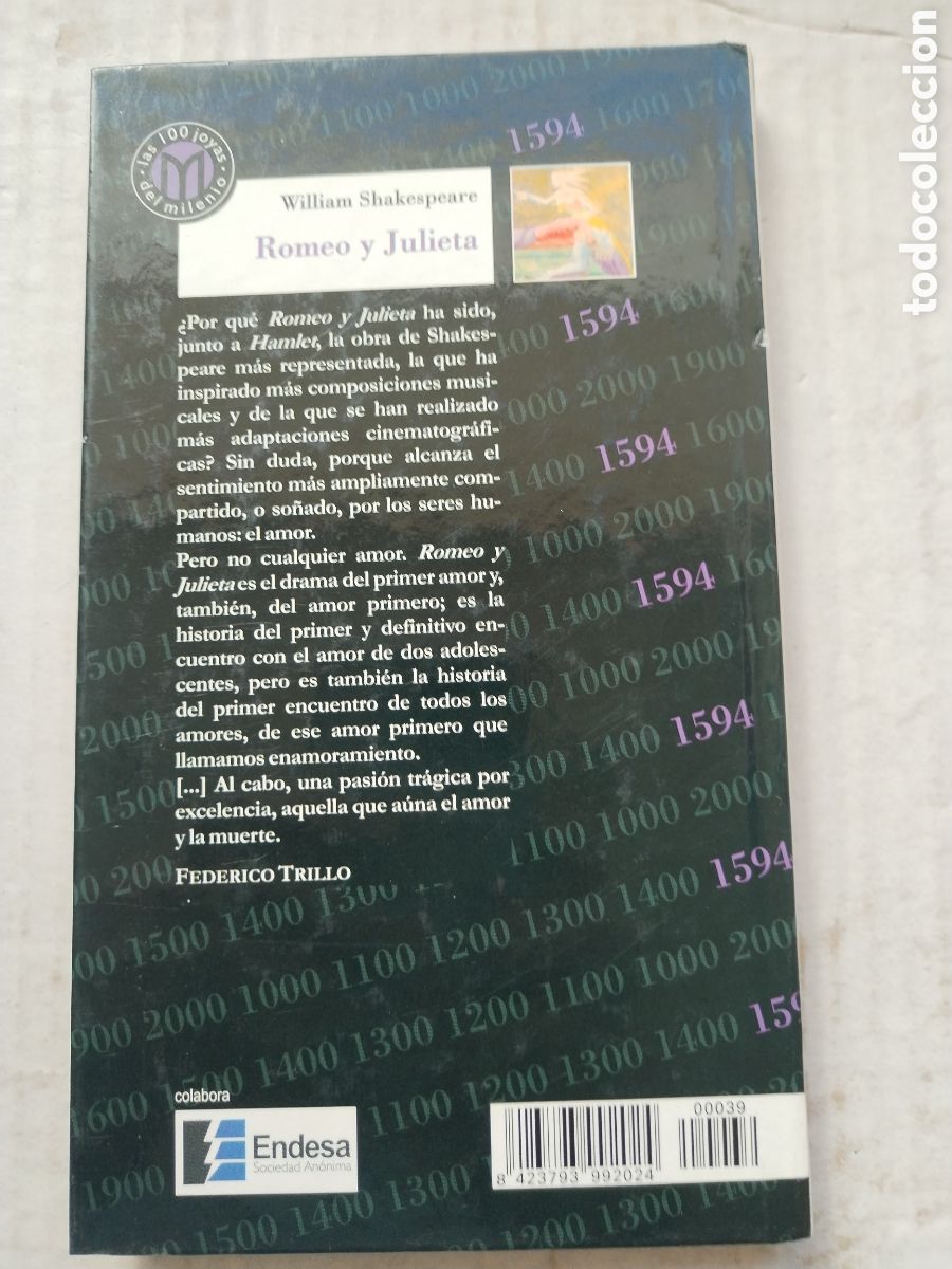 Libros de segunda mano: ROMEO Y JULIETA/WILLIAM SHAKESPEARE COLECCI&Oacute;N MILLENIUM - Foto 4