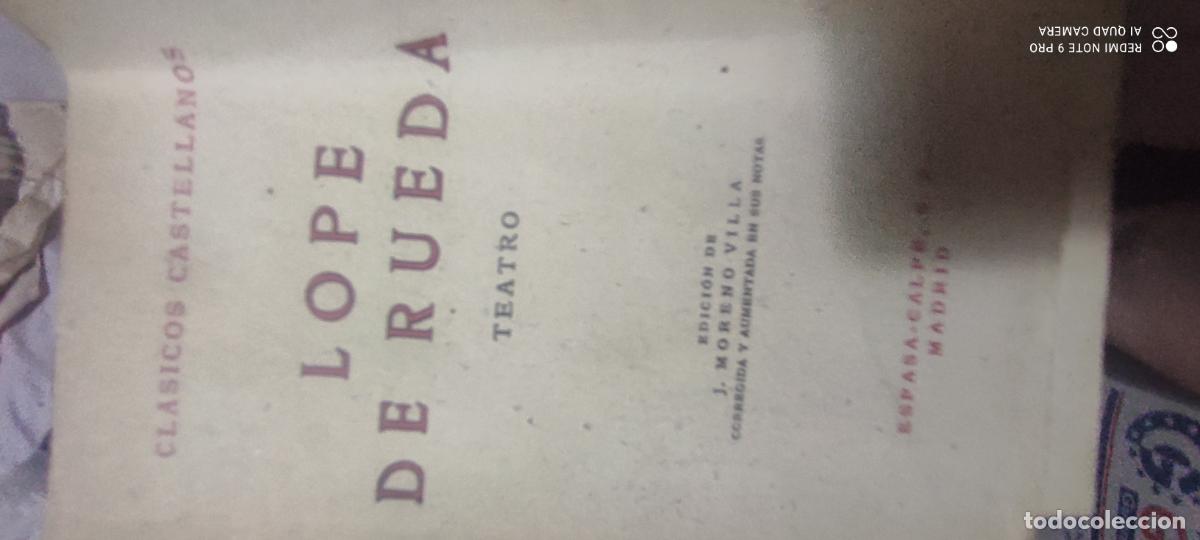 Libros de segunda mano: Cl&aacute;sicos Castellanos.- Teatro de Lope de Rueda