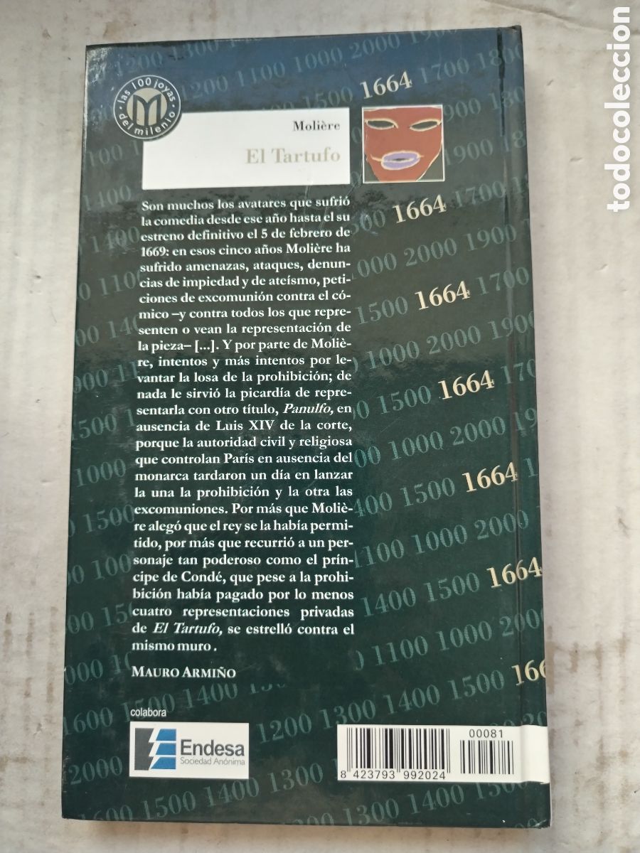 Libros de segunda mano: EL TARTUFO/MOLIERE COLECCI&Oacute;N MILLENIUM - Foto 3