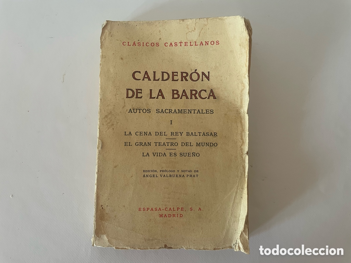 Libros de segunda mano: Cl&aacute;sicos Castellanos 69 - Calder&oacute;n Autos Sacramentales I - Quinta edici&oacute;n 1967