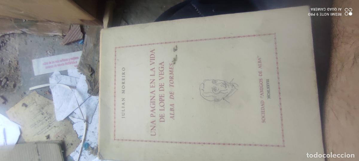 Libros de segunda mano: Juli&aacute;n Moreiro, Una p&aacute;gina en la vida de Lope de Vega, Alba de Tormes, 1978