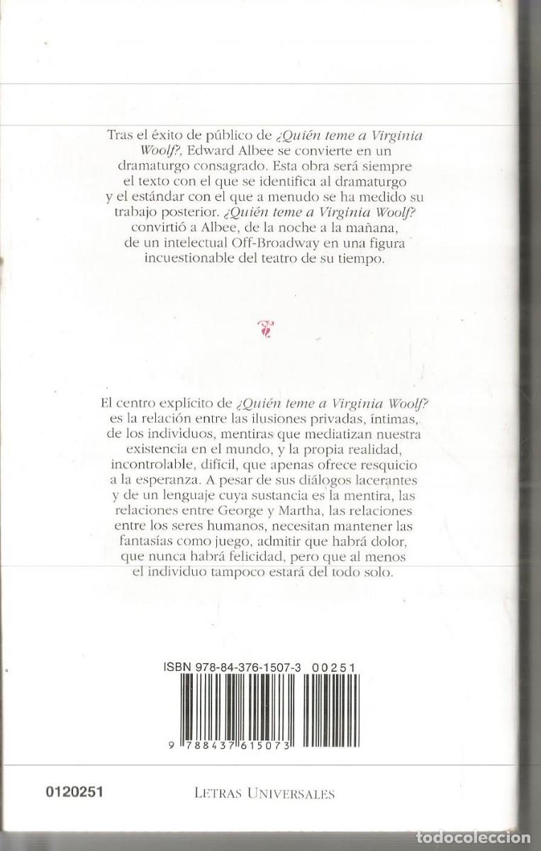 Libros de segunda mano: EDWARD ALBEE. &iquest;QUIEN TEME A VIRGINIA WOOLF? CATEDRA - Foto 2
