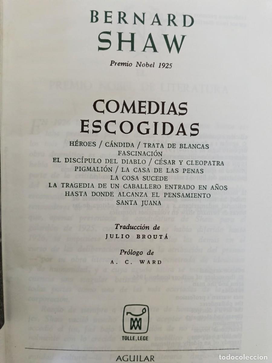 Libros de segunda mano: Comedias escogidas Bernard Shaw - Foto 2
