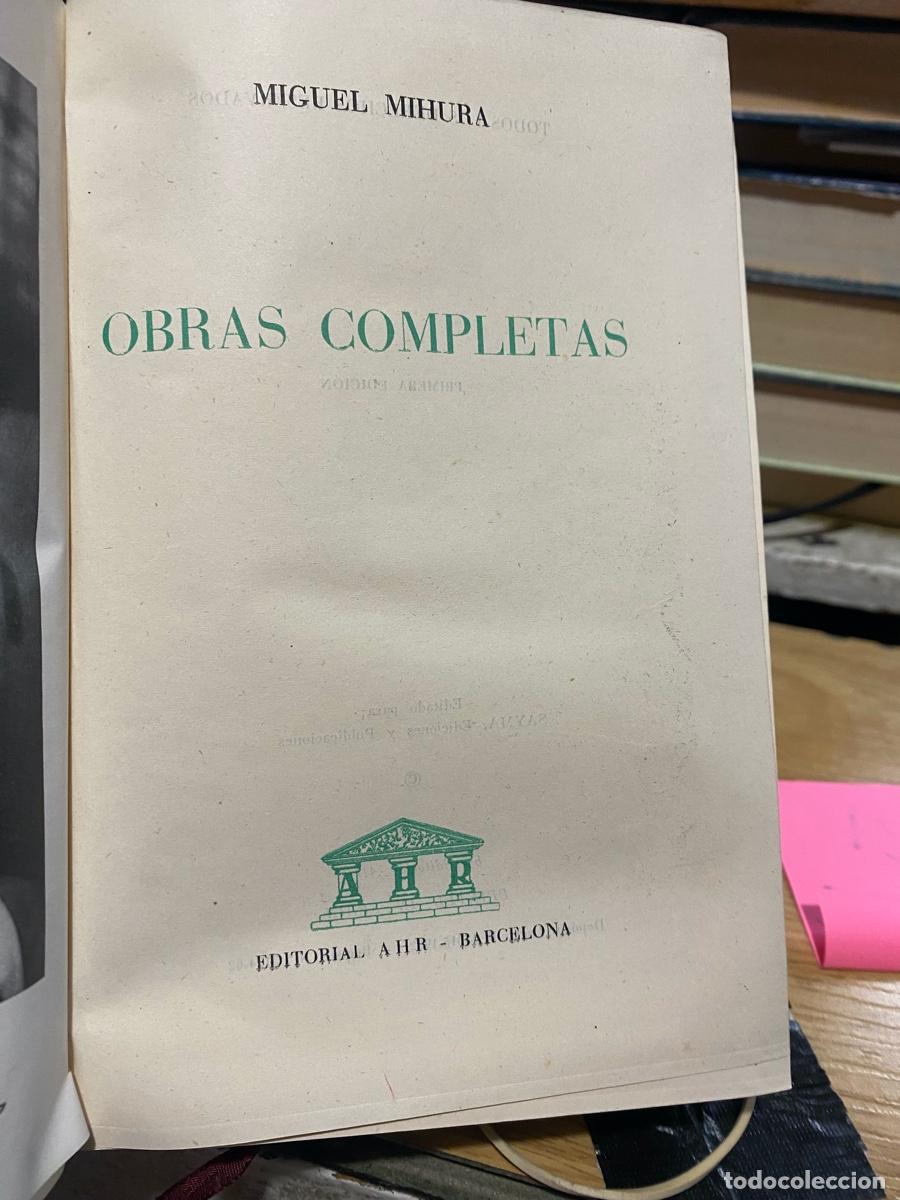 Libros de segunda mano: MIGUEL MIHURA, OBRAS COMPLETAS, EDT. AHR BARCELONA