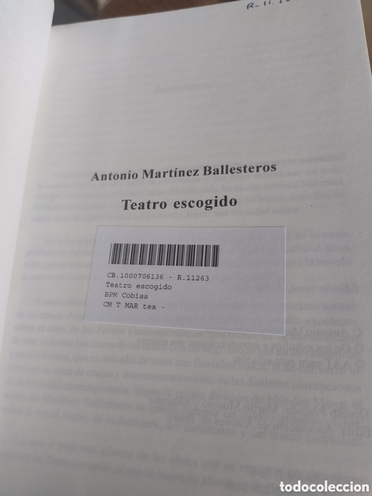 Libros de segunda mano: Teatro escogido. Antonio Mart&iacute;nez Ballesteros - Foto 3