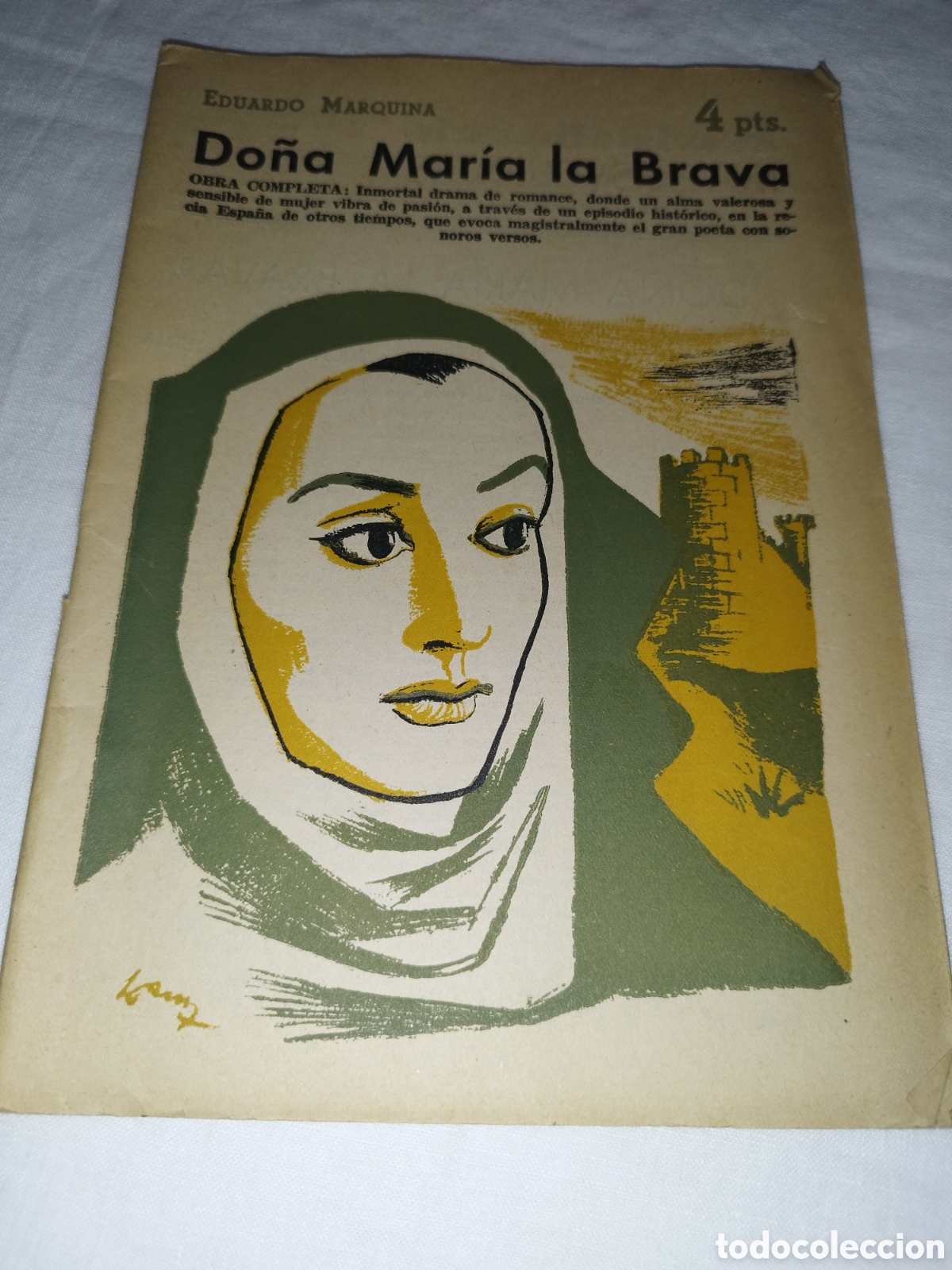 Libros de segunda mano: EDUARDO MARQUINA: DO&Ntilde;A MARIA LA BRAVA (OBRA COMPLETA) ED.DIANA ARTES GRAFICAS, 1958.