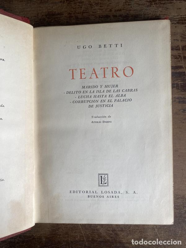 Libros de segunda mano: Teatro - Betti Ugo - Foto 1
