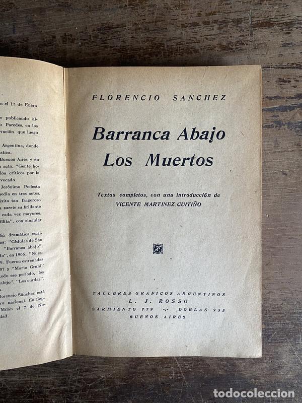 Libros de segunda mano: Barranca Abajo / Los Muertos - Sanchez Florencio