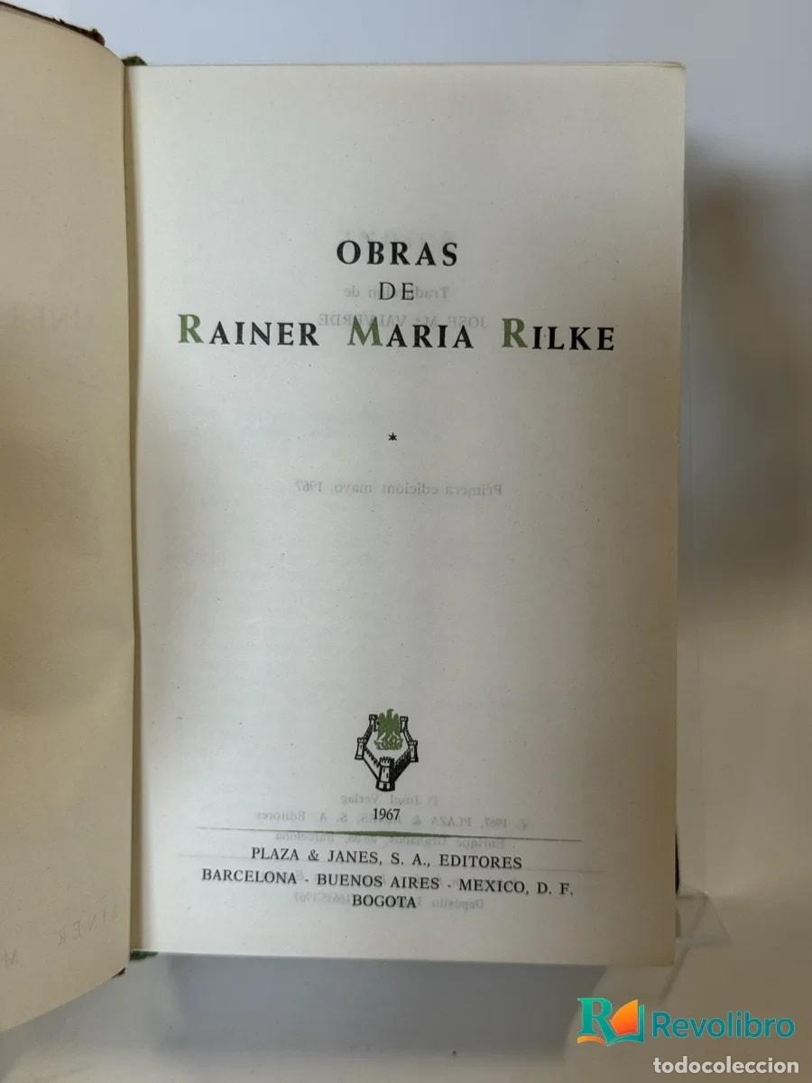 Libros de segunda mano: Obras - Rainer Maria Rilke