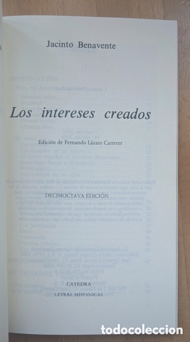 Libros de segunda mano: Los intereses creados. Jacinto Benavente - Foto 3