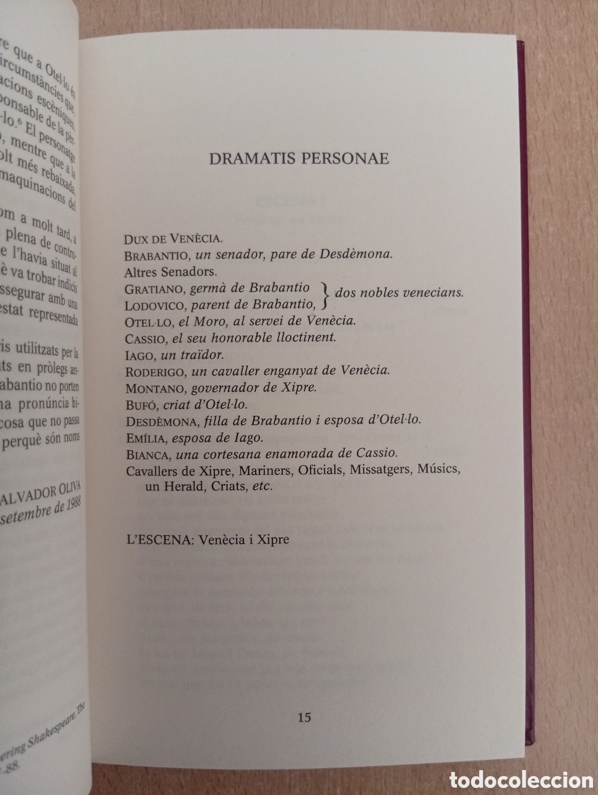 Libros de segunda mano: OTEL.LO. William Shakespeare. Edici&oacute;n en Catal&aacute;n. - Foto 9