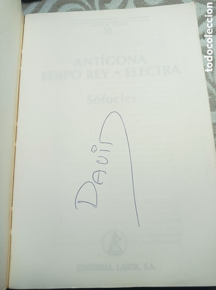 Libros de segunda mano: S&Oacute;FOCLES. ANT&Iacute;GONA. EDIPO REY. ELECTRA. TRADUCCI&Oacute;N DE LUIS GIL. - Foto 2