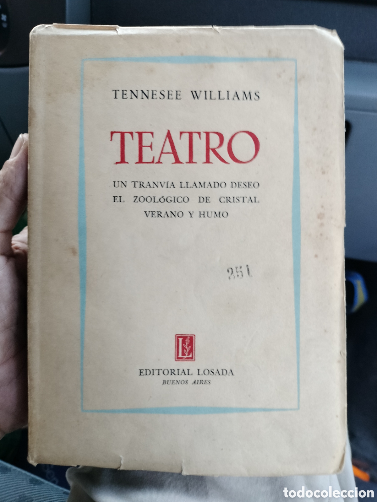Libros de segunda mano: Teatro. Tennesee Williams