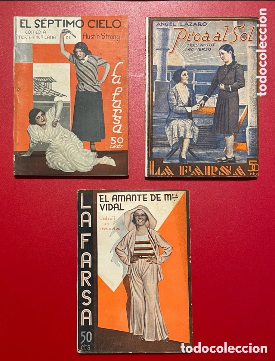 Libros de segunda mano: 3 t&iacute;tulos de la colecci&oacute;n: La farsa. A&ntilde;o 1930 y 1931.