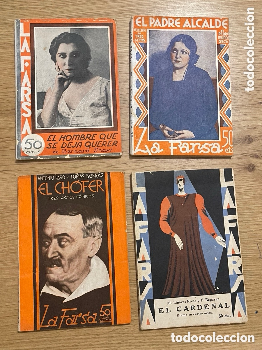 Libros de segunda mano: 4 t&iacute;tulos de la colecci&oacute;n de obras de teatro, la farsa. A&ntilde;os 1929 y 1931.