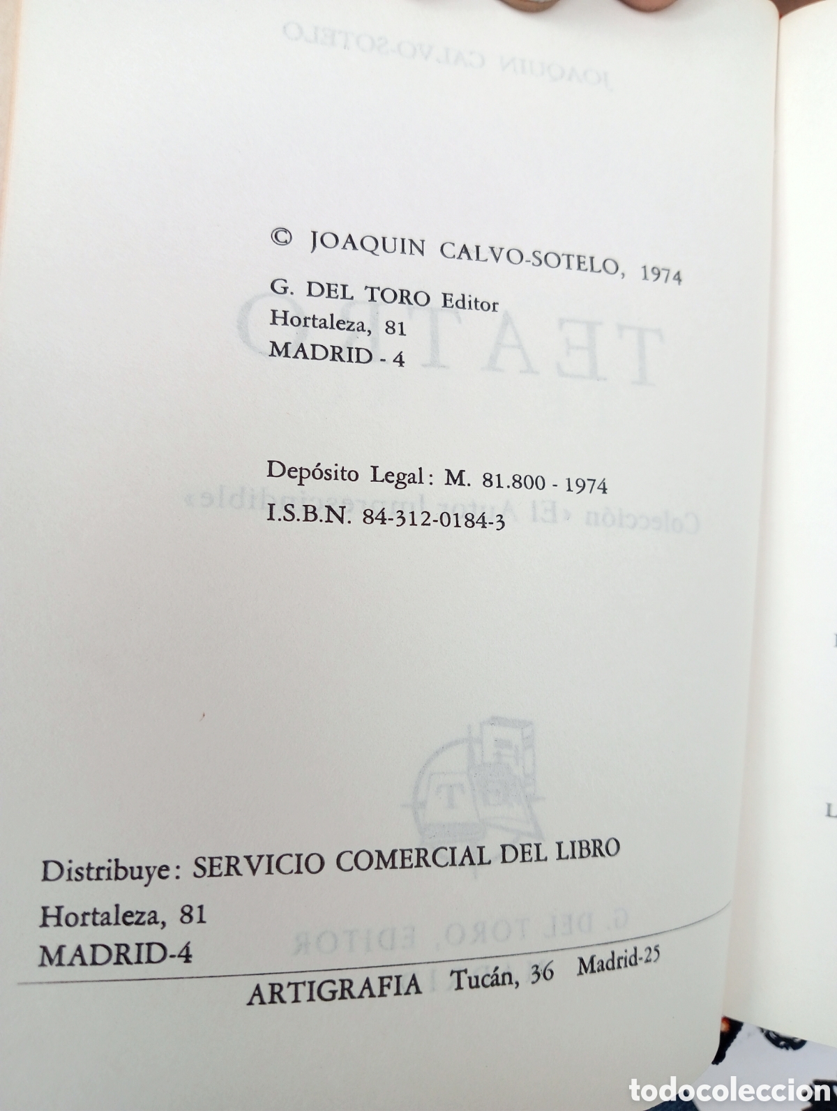 Libros de segunda mano: Joaqu&iacute;n Calvo Sotelo. Teatro - Foto 6