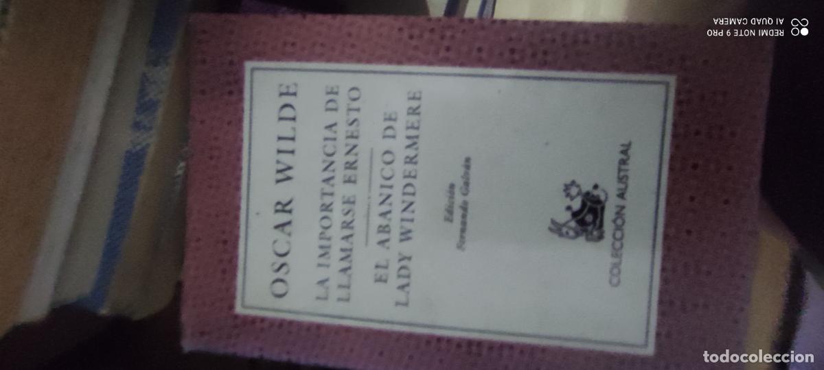 Libros de segunda mano: Wilde. La importancia de llamarse Ernesto/ El abanico de lady Windermare. Austral