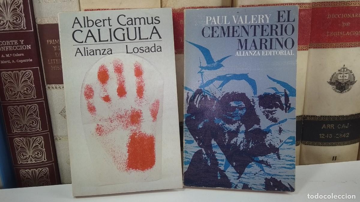 Gebrauchte B&uuml;cher: CAL&Iacute;GULA, Pieza en cuatro actos. por Albert Camus / EL CEMENTERIO MARINO, por Paul Valery.