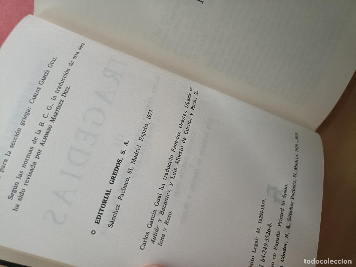 Libros de segunda mano: Tragedias III. Eur&iacute;pides. Gredos, 1979. - Foto 4