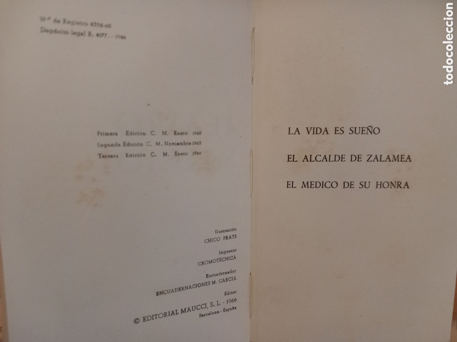 Libros de segunda mano: Teatro Selecto - Calder&oacute;n de la Barca. Editorial Maucci - Foto 4
