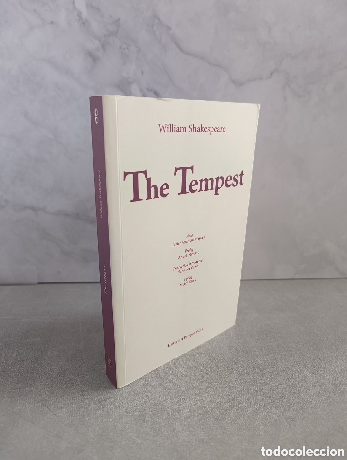 Libros de segunda mano: SHAKESPEARE, William - THE TEMPEST - Universitat Pompeu Fabra - Biling&uuml;e catal&agrave; - angl&egrave;s.