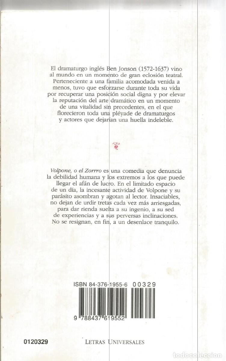 Libros de segunda mano: BEN JONSON. VOLPONE. CATEDRA - Foto 2