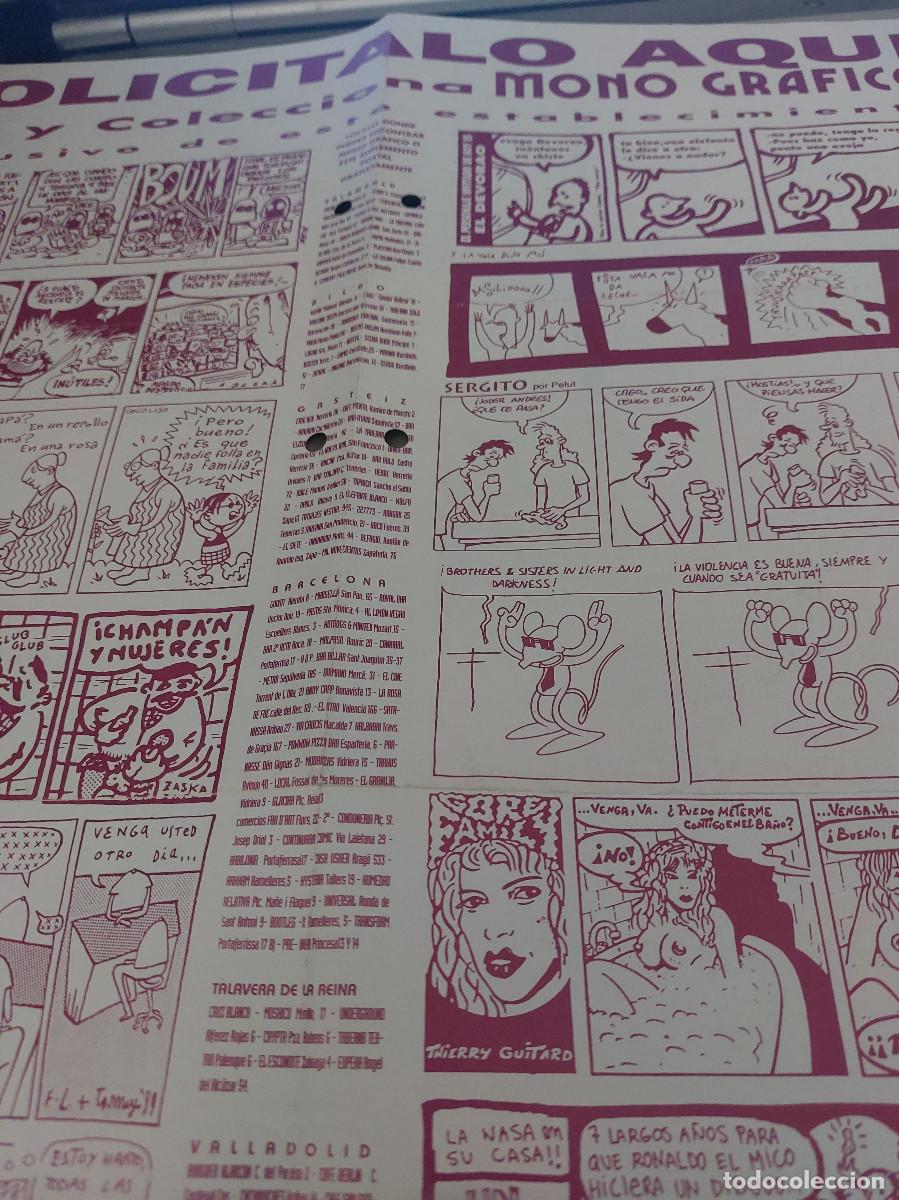Libros de segunda mano: Cat&aacute;logo y donde conseguir la revista Monogr&aacute;fico. Se abre en A3 con tiras humor&iacute;sticas. caj.101