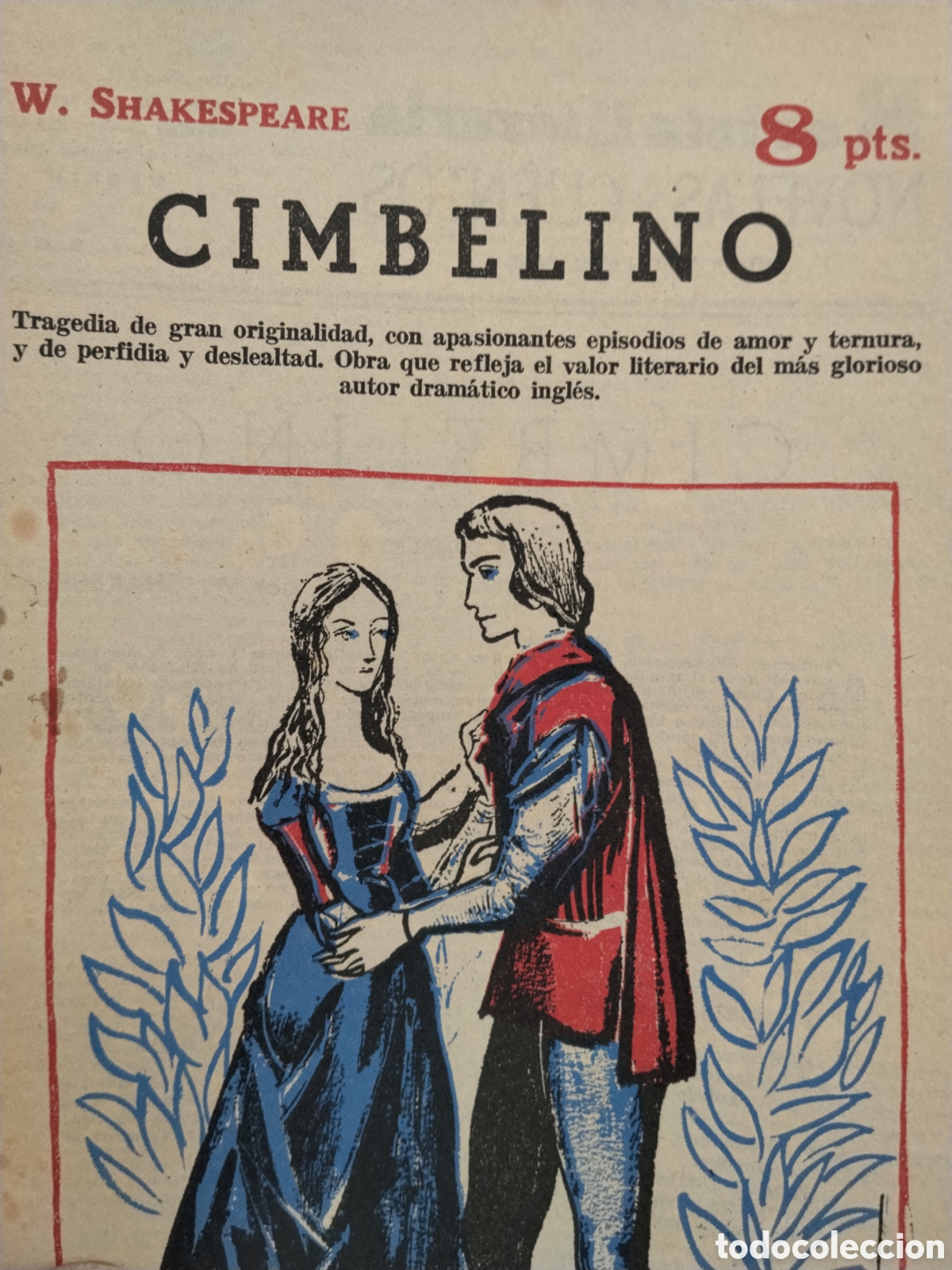 Libros de segunda mano: W. Shakespeare. Cimbelino