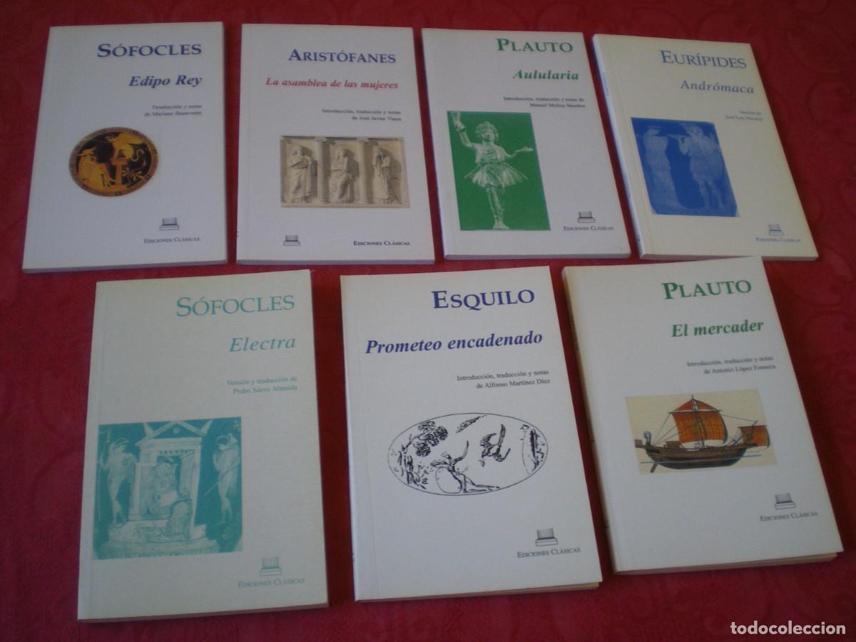 Libros de segunda mano: TEATRO CL&Aacute;SICO GRECIA, ROMA. EUR&Iacute;PIDES, S&Oacute;FOCLES, PLAUTO, ARIST&Oacute;FANES, ESQUILO. LOTE DE 7 TOMOS.