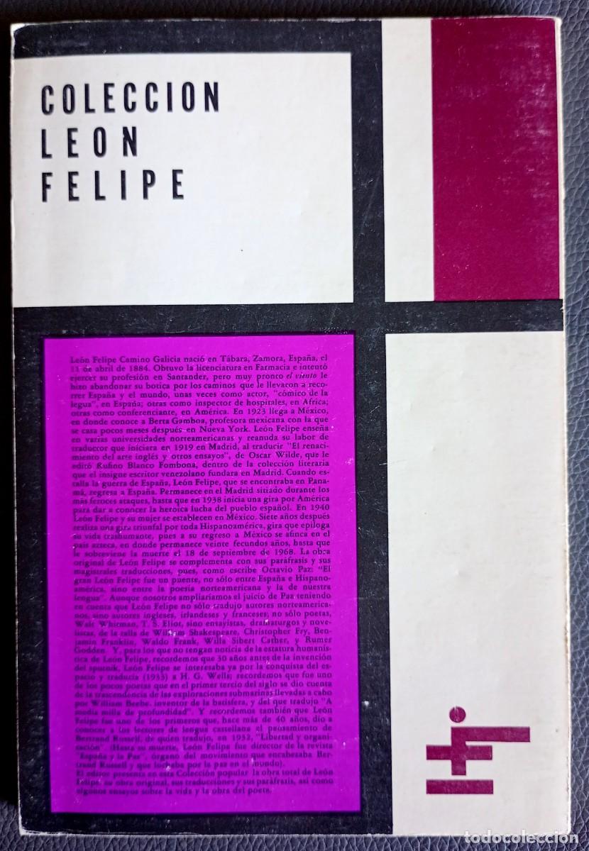 Libros de segunda mano: Le&oacute;n Felipe . El asesino del sue&ntilde;o - Foto 2