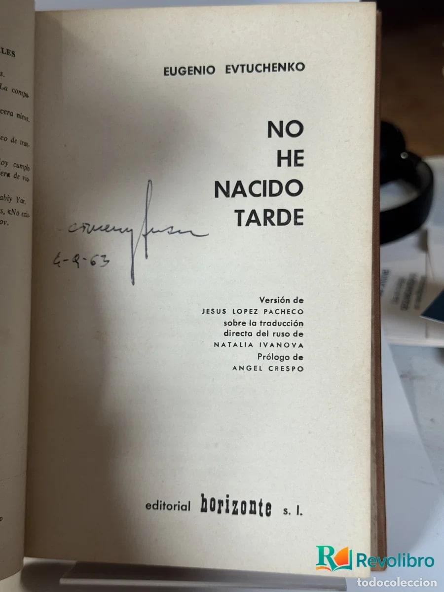 Libros de segunda mano: No he nacido tarde - Evtuchenko - Foto 4