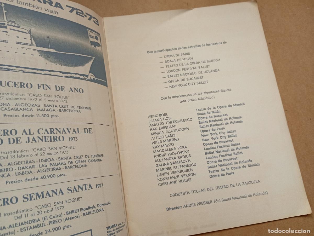 Libros de segunda mano: Programa Gran Gala Internacional de la Danza. Teatro de la Zarzuela. 1972 - Foto 2
