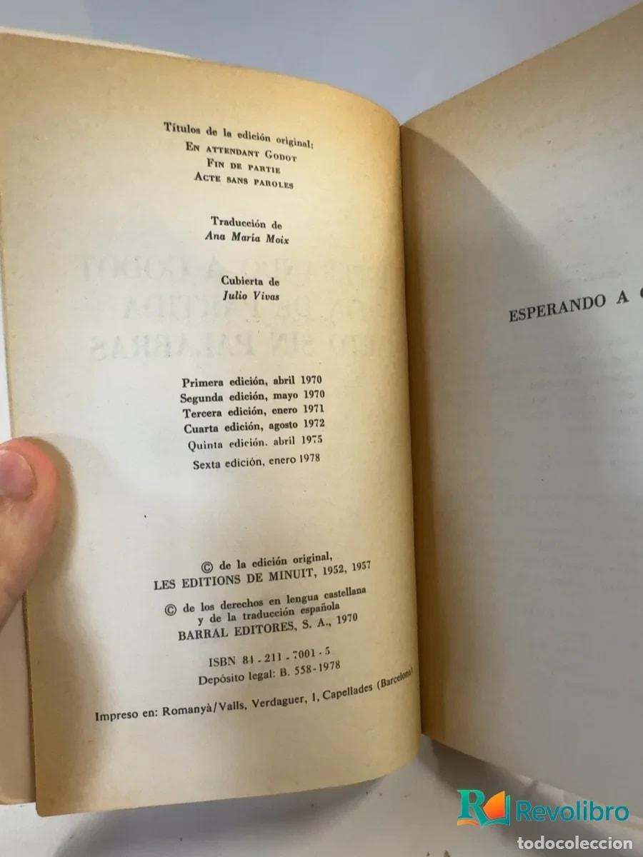 Libros de segunda mano: Esperando a Godot. Fin de partida - Samuel Beckett - Foto 2