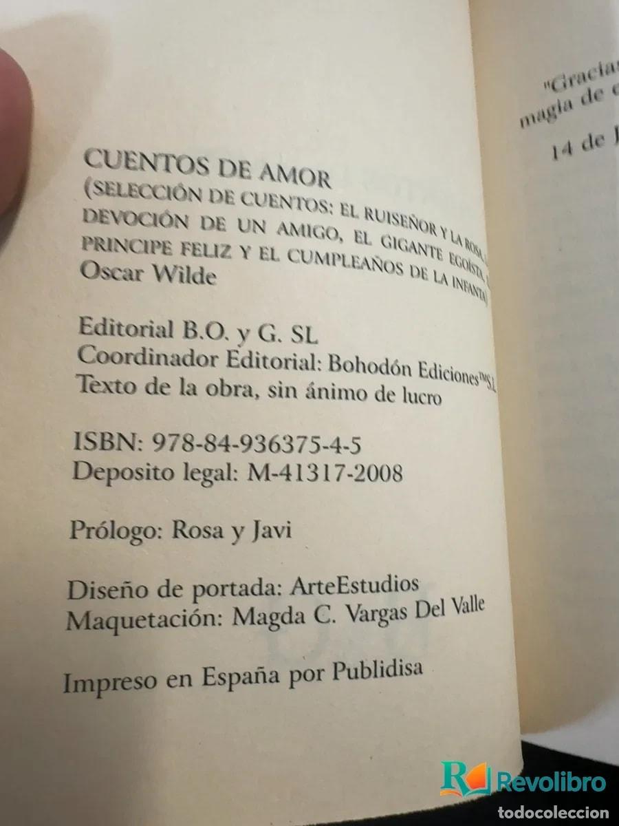 Libros de segunda mano: Cuentos de Amor - Oscar Wilde - Foto 2