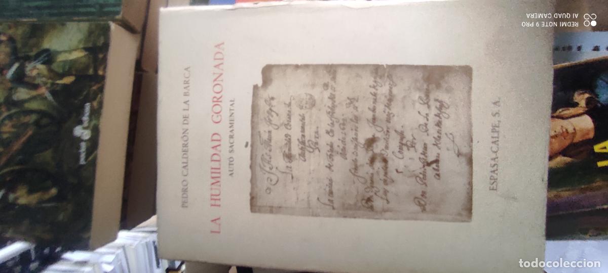 Libros de segunda mano: La humildad coronada: auto sacramental.- Calder&oacute;n de la Barca, Pedro
