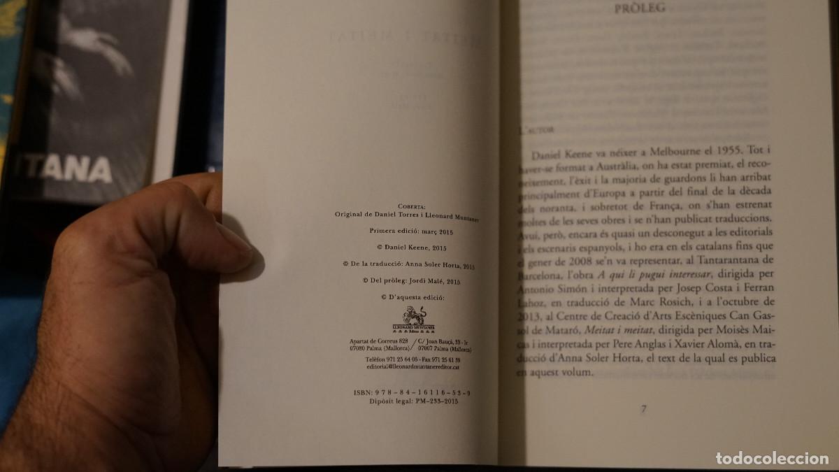 Libros de segunda mano: Daniel Keene - Meitat i meitat - Foto 2