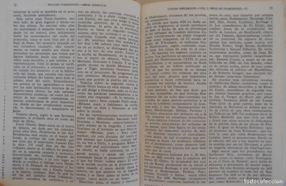Libros de segunda mano: OBRAS COMPLETAS - WILLIAM SHAKESPEARE EDITORIAL AGUILAR - Foto 11