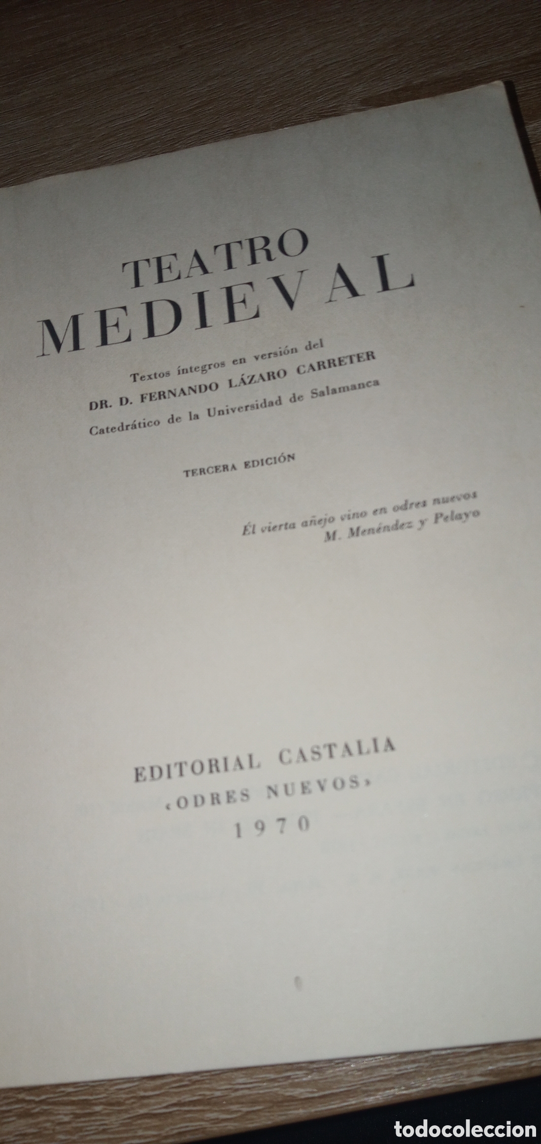 Libros de segunda mano: Libro teatro mediaval - Foto 4