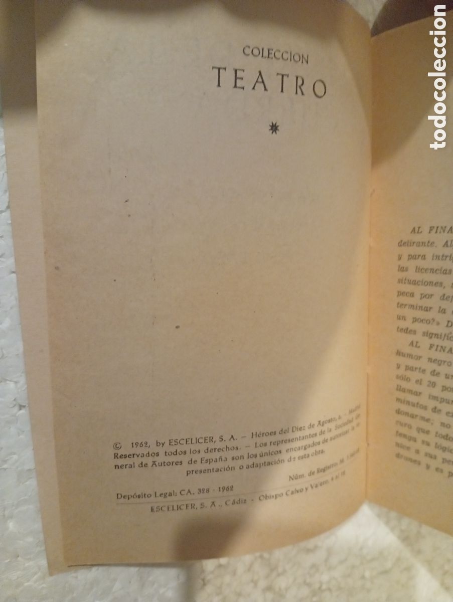 Libros de segunda mano: ALFONSO PASO. AL FINAL DE LA CUERDA. TEATRO. ESCELICER. 1962. - Foto 7