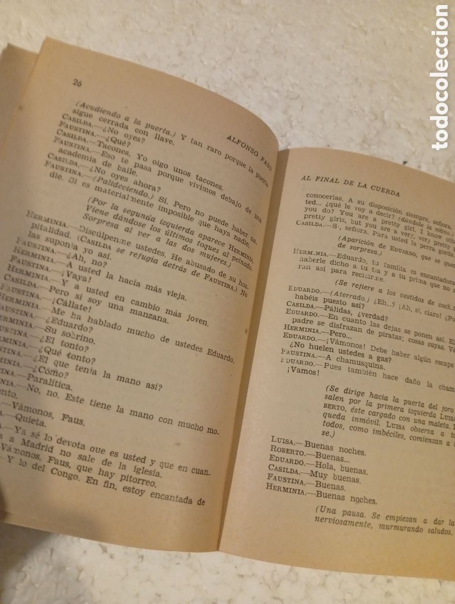 Libros de segunda mano: ALFONSO PASO. AL FINAL DE LA CUERDA. TEATRO. ESCELICER. 1962. - Foto 9