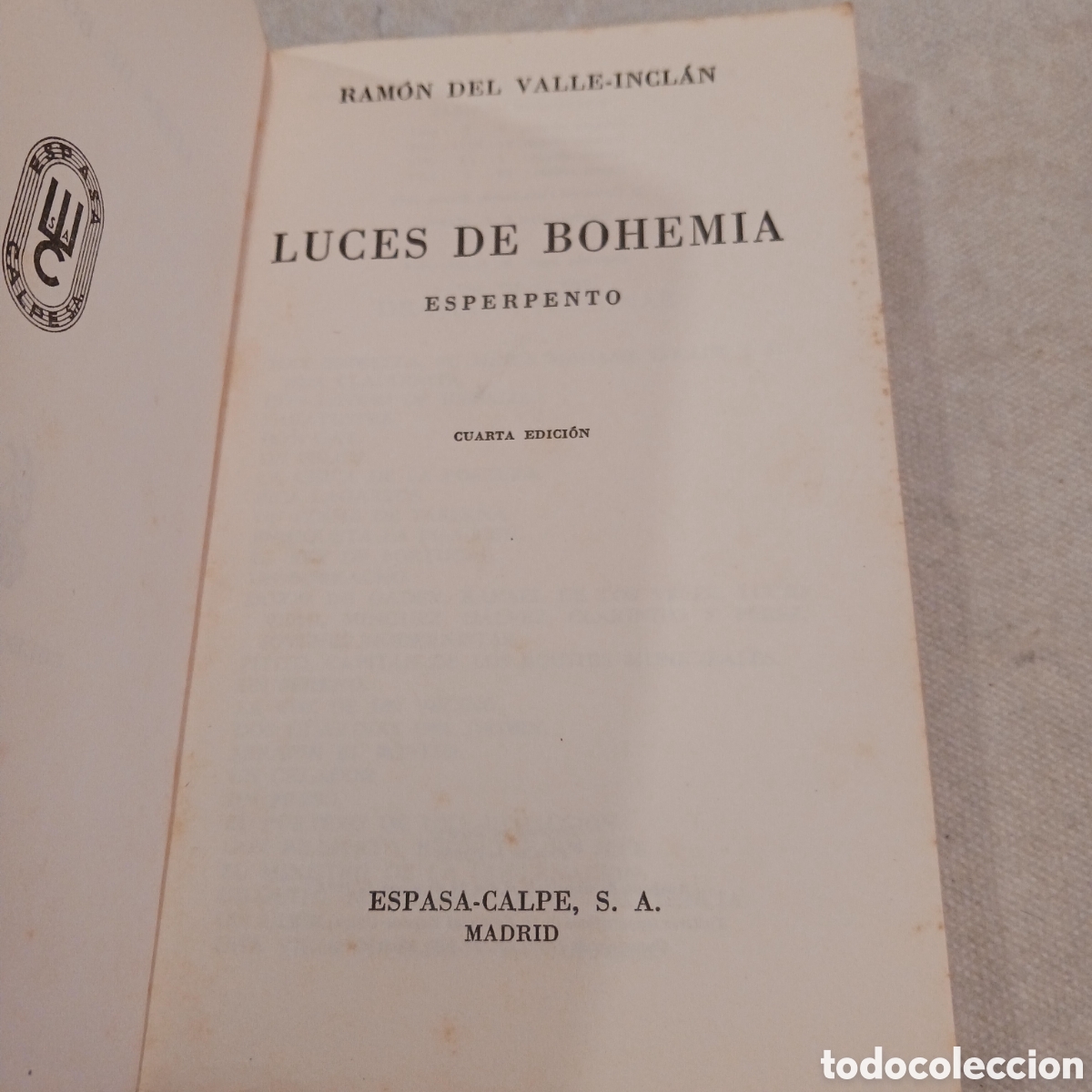Libros de segunda mano: Luces de Bohemia de Ramon del Valle Inclan - Foto 5